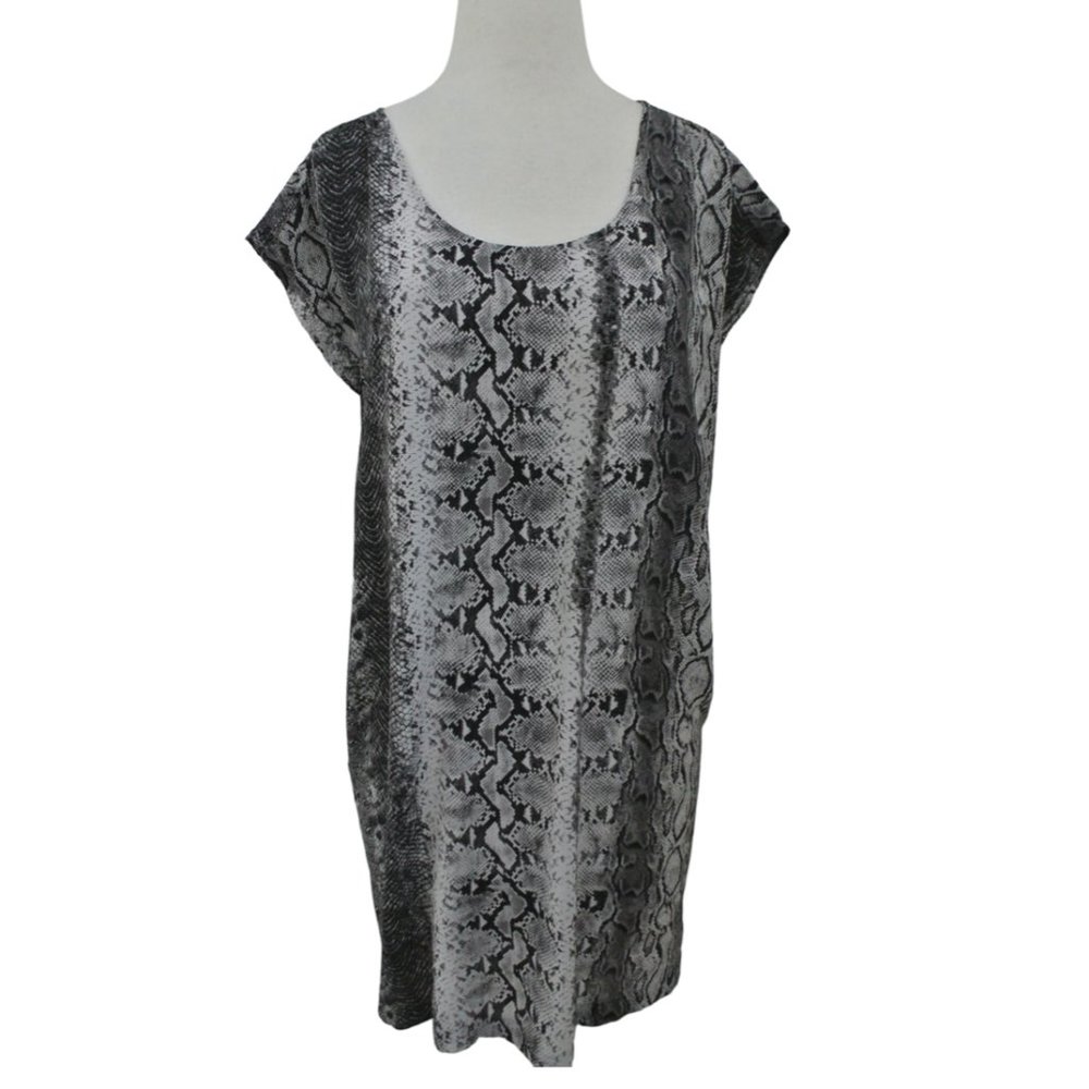 JOIE Meesa silk snake print dress XS shift scoop neck